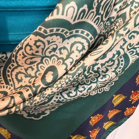 Valentino Scarf. 100% Silk. Hand Rolled. Made in Italy. 35” - Picture 12 of 15